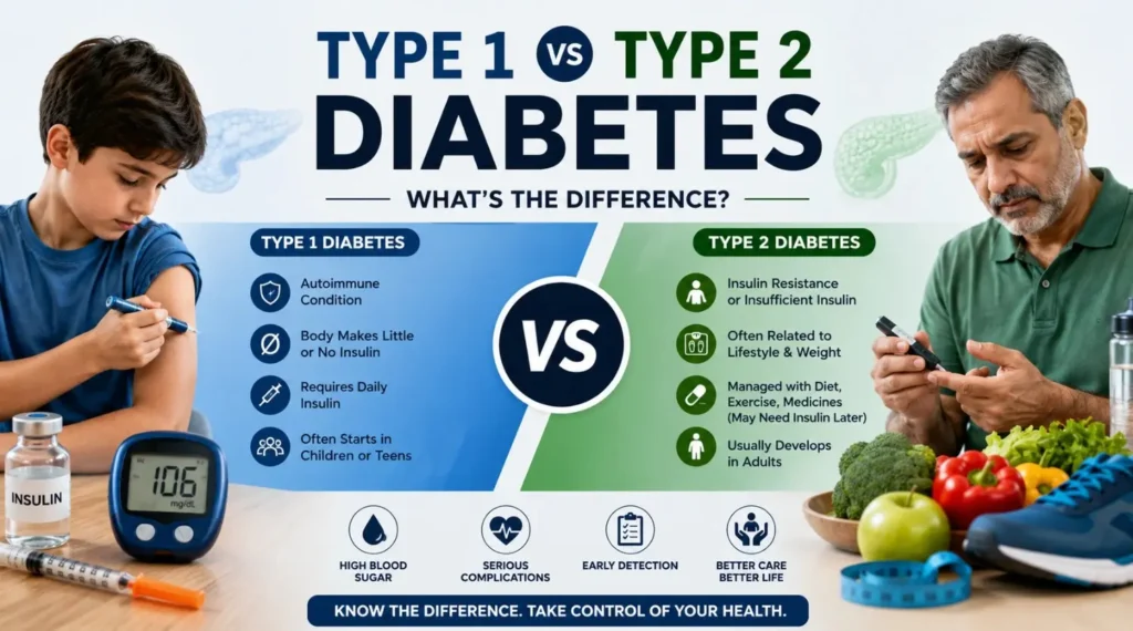 Type 1 vs Type 2 Diabetes